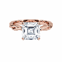  Asscher Cut Twisted Engagement Ring For Women