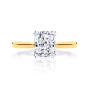  Radiant Cut Engagement Solitaire Ring For Women