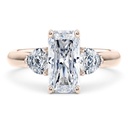  Radiant Cut Three Stone Engagement Ring For Women
