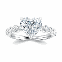  Heart Shape Diamond Engagement Ring For Women