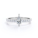  Kite Shape Moissanite Engagement Ring 