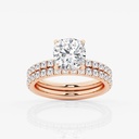  Cushion Cut Diamond Bridal Set Ring For Women