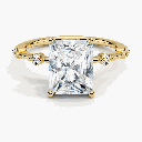  Radiant Shaped 5 Stone Engagement Ring For Women