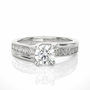Round Cut Prong Set Diamond Engagement Ring For Women