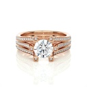  Round Cut 2 Split Shank Diamond Engagement Ring For Women