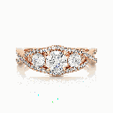  Round Cut 3 Stone Twisted Band Diamond Engagement Ring For Women