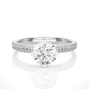  Round Cut Solitaire with Accents Diamond Ring For Women
