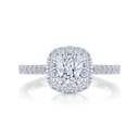 Cushion Cut Prong Set Halo Lab Diamond Engagement Ring 