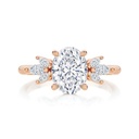 Oval & Marquise Cut Hidden Halo Lab Diamond Engagement Ring