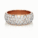 Round Cut Pave Set Diamond Wedding Band For Women