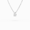 2 Ct Pear Shaped Prong Set Solitaire Lab Diamond Pendant In White Gold