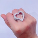 Round Diamond Heart Shape Unique Ring For Women