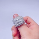 Round And Baguette Diamond Hip Hop Style Ring for Men