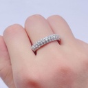 Round Diamond Eternity Hip Hop Band For Women