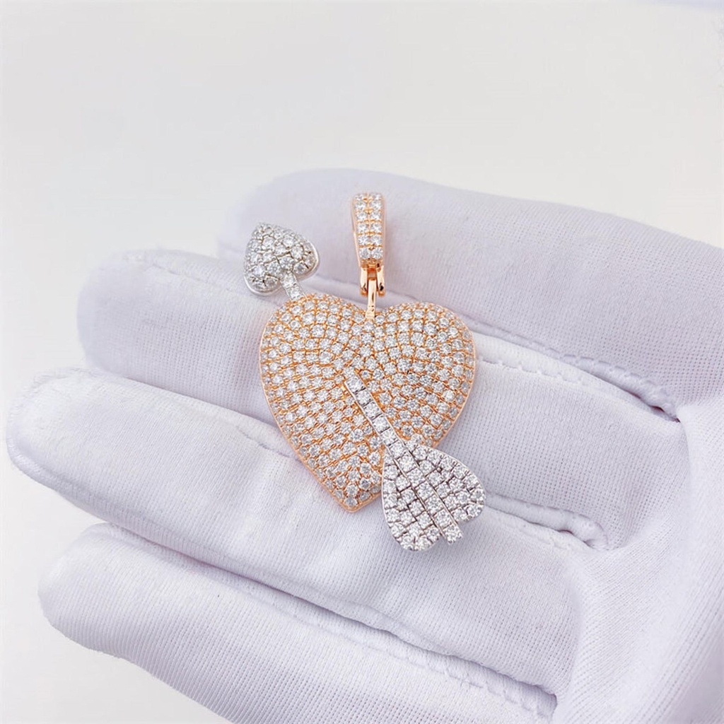 Round Diamond Hip Hop Pendant For Women