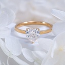  Real Gold 4 Prongs Classic Design Heart Cut Moissanite Ring For Women