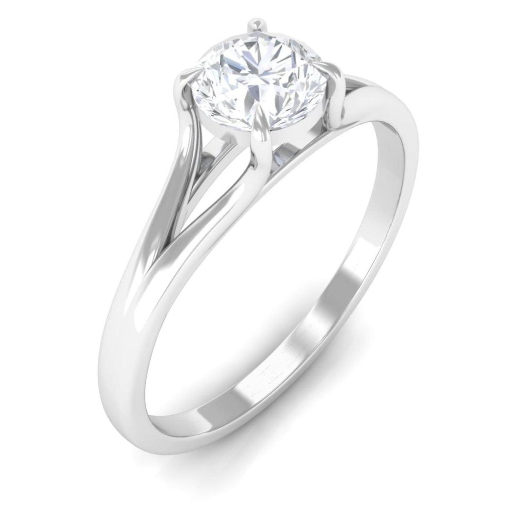 Certified Moissanite Solitaire Promise Engagement Ring for Women, 925 Sterling Silver