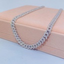 Pass Diamond Tester Hip Hop Iced Out Sterling Silver Cuban Link Chain