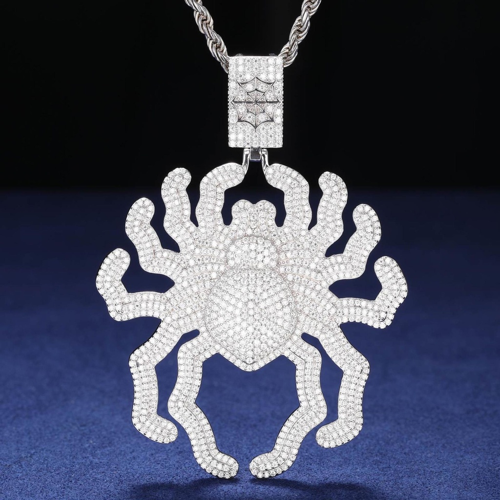 Micro Moissanite Tarantula Pendant