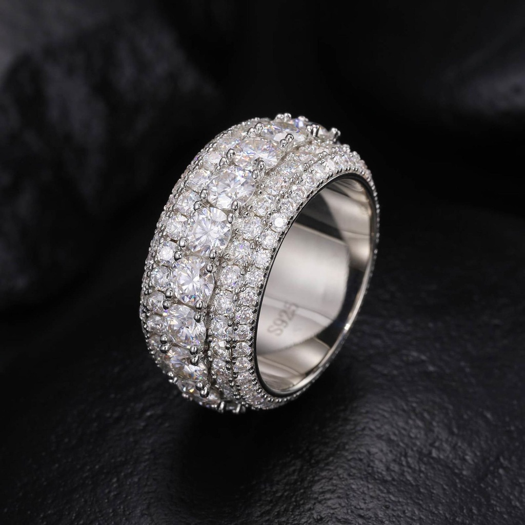 5 Layers Moissanite Diamond Band Ring
