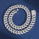  Micro 3 Rows Moisanite Cuban Link Chain