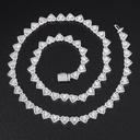 Heart Cut Moissanite Tennis Chain