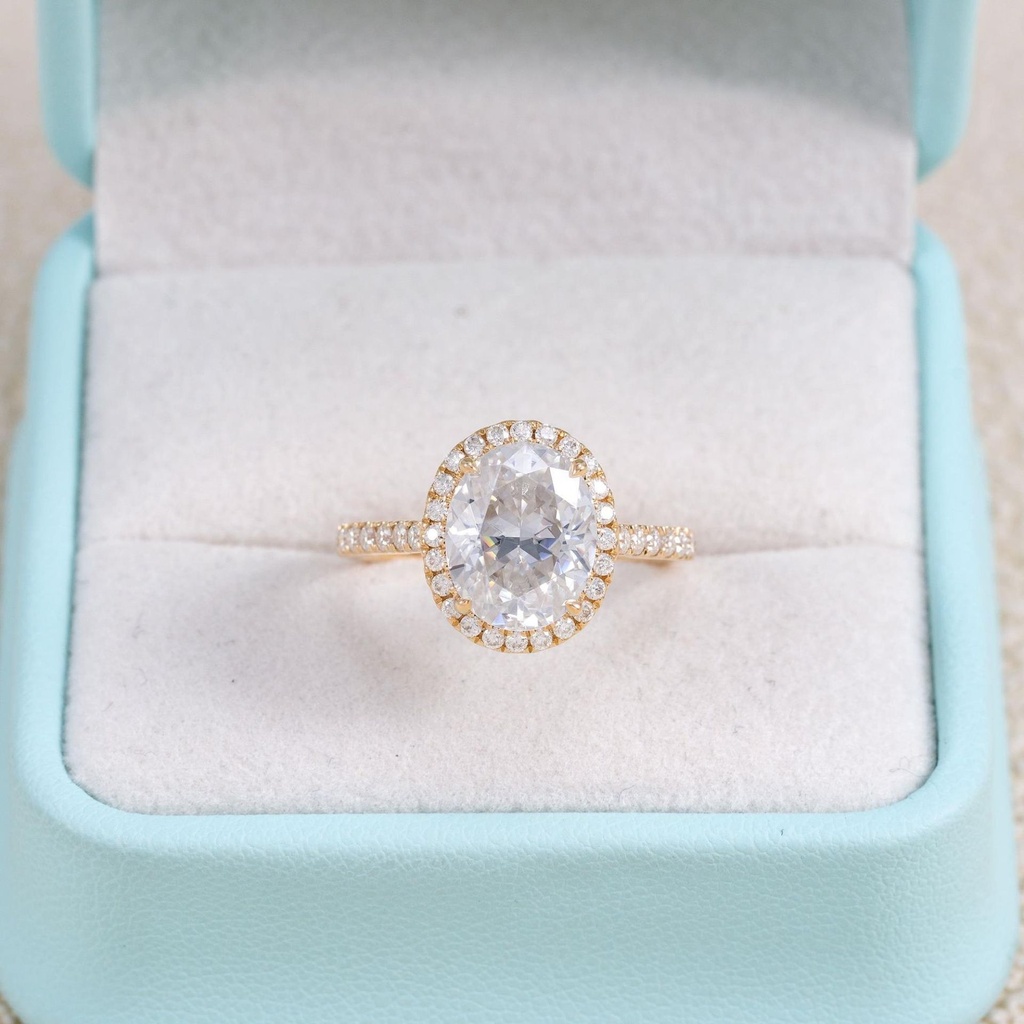 Oval Cut Diamond Ring Halo Diamond Style