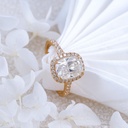 Diamond Halo Style Cushion Cut Engagement Ring 