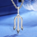 Moissanite Trident Pendant