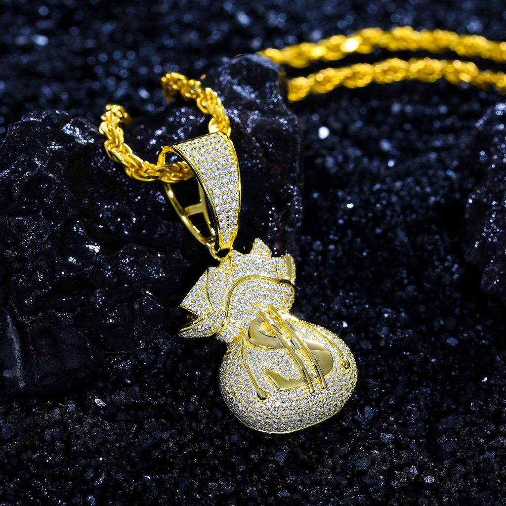  Moissanite Dallor Money Bag Pendant