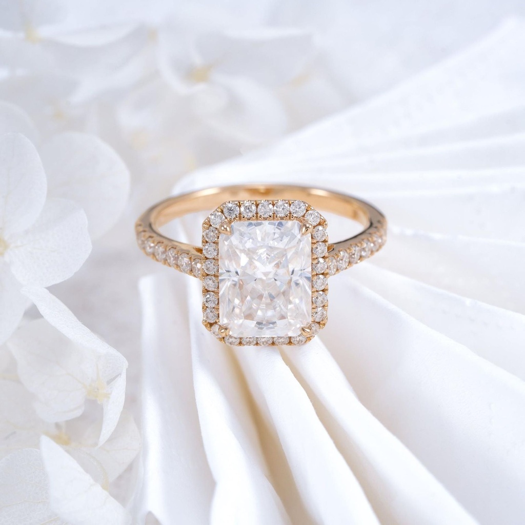 Radiant Cut  Diamond Women Ring Fine Jewelry 