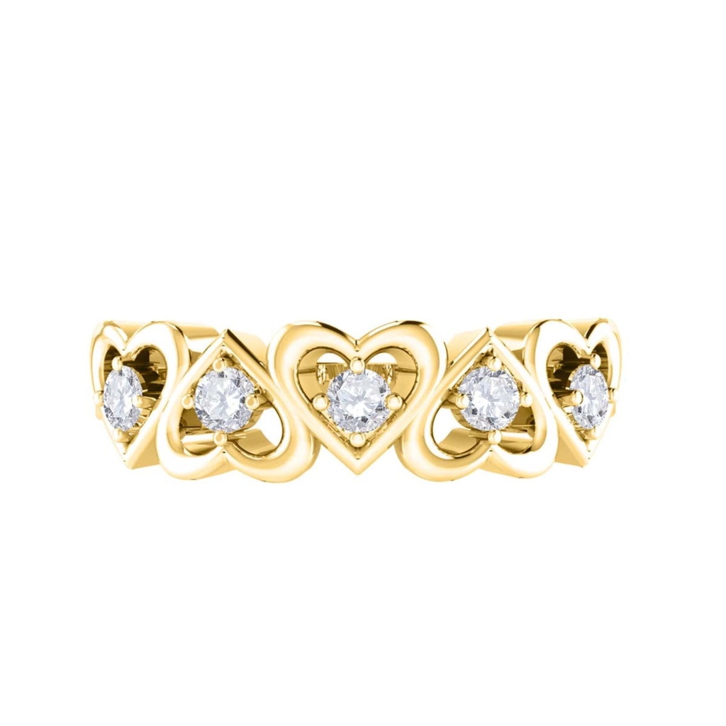  Rings for Women Heart Shape Diamond Ring Prong-