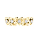  Rings for Women Heart Shape Diamond Ring Prong-