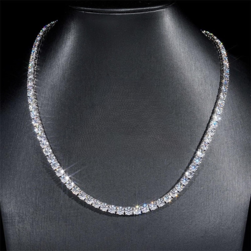 Men's 10K Solid Gold  Diamond Tennis Chain | Hip Hop Jewelry