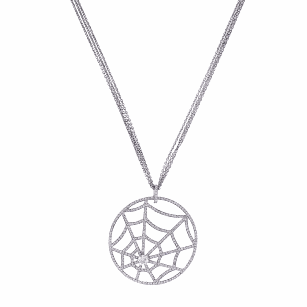  Spider Web Diamond Pendant