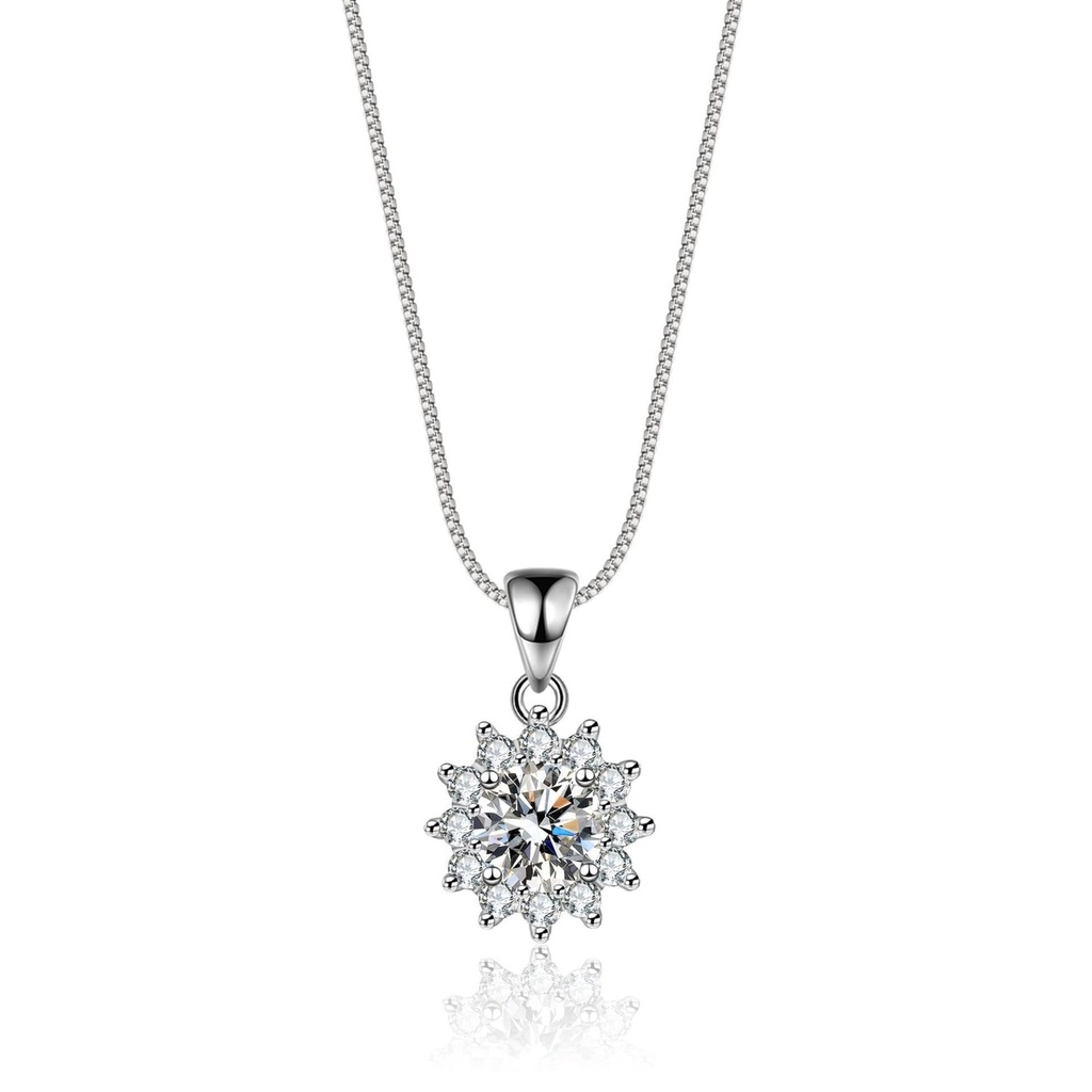 Gorgeous Moissanite Pendant Necklaces for Women 925 Sterling Silver Necklace with Diamond 18K Plated Dainty Jewelry Product details