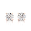 Round Diamond Stud Earrings For Women