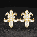 Moissanite Iris Stud Earrings