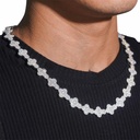 New Arrival Iced Out Hip Ho Moissanite Jewelry Silver 925 Cross Tennis Chain