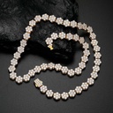 925 Silver Moissanite Floral Radiance Diamond Tennis Chain