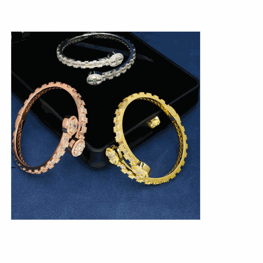 Solid Silver Men Jewelry Pass Diamond Tester Baguette Cut Moissanite Diamond Bracelet