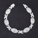 S925 Moissanite Evil Eye Infinity Cuban Link Bracelet