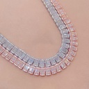 Round And Baguette Diamond Chain For Men