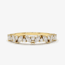  Marquise And Round Prong Setting Diamond Ring With Accents 