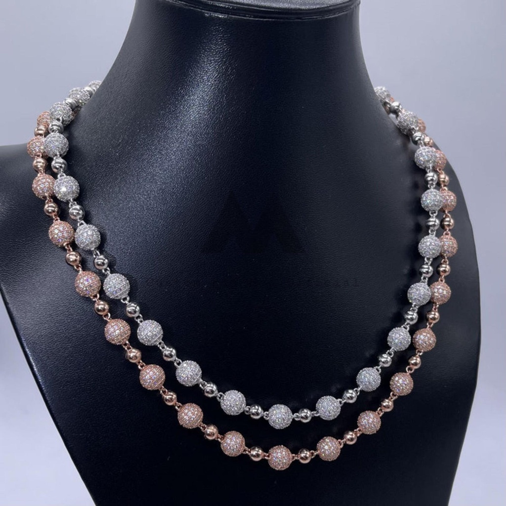  Diamond Rosary Ball Chain | Iced Out Hip Hop Bling Jewelry