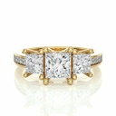 Princess And Round Cut Prong Setting Diamond Ring 