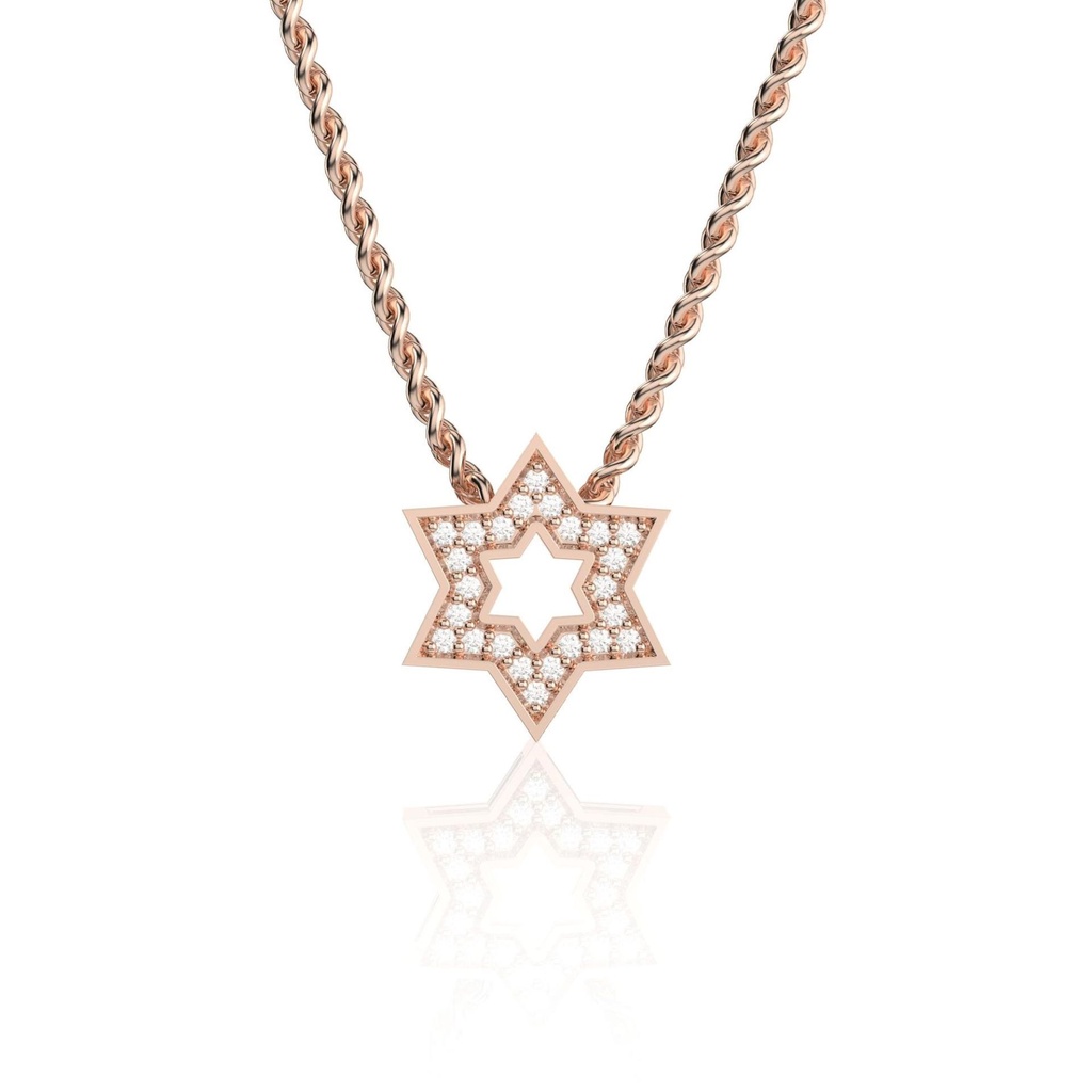 Round Cut Star Shape Wedding Pendant for Women