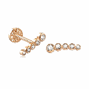  Bezel Setting Diamond Stud Earrings 