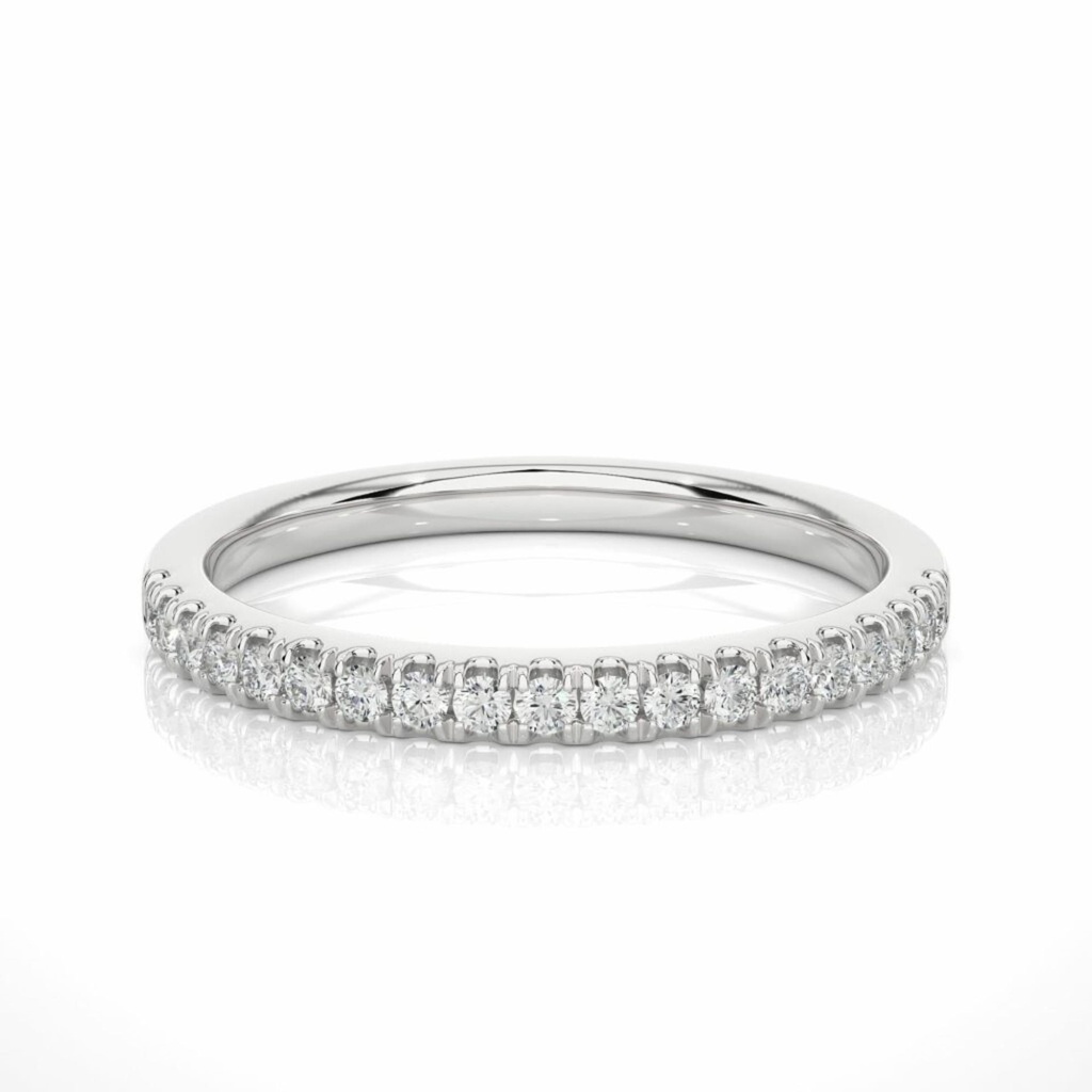  Round Diamond Half Eternity Wedding Band For Women