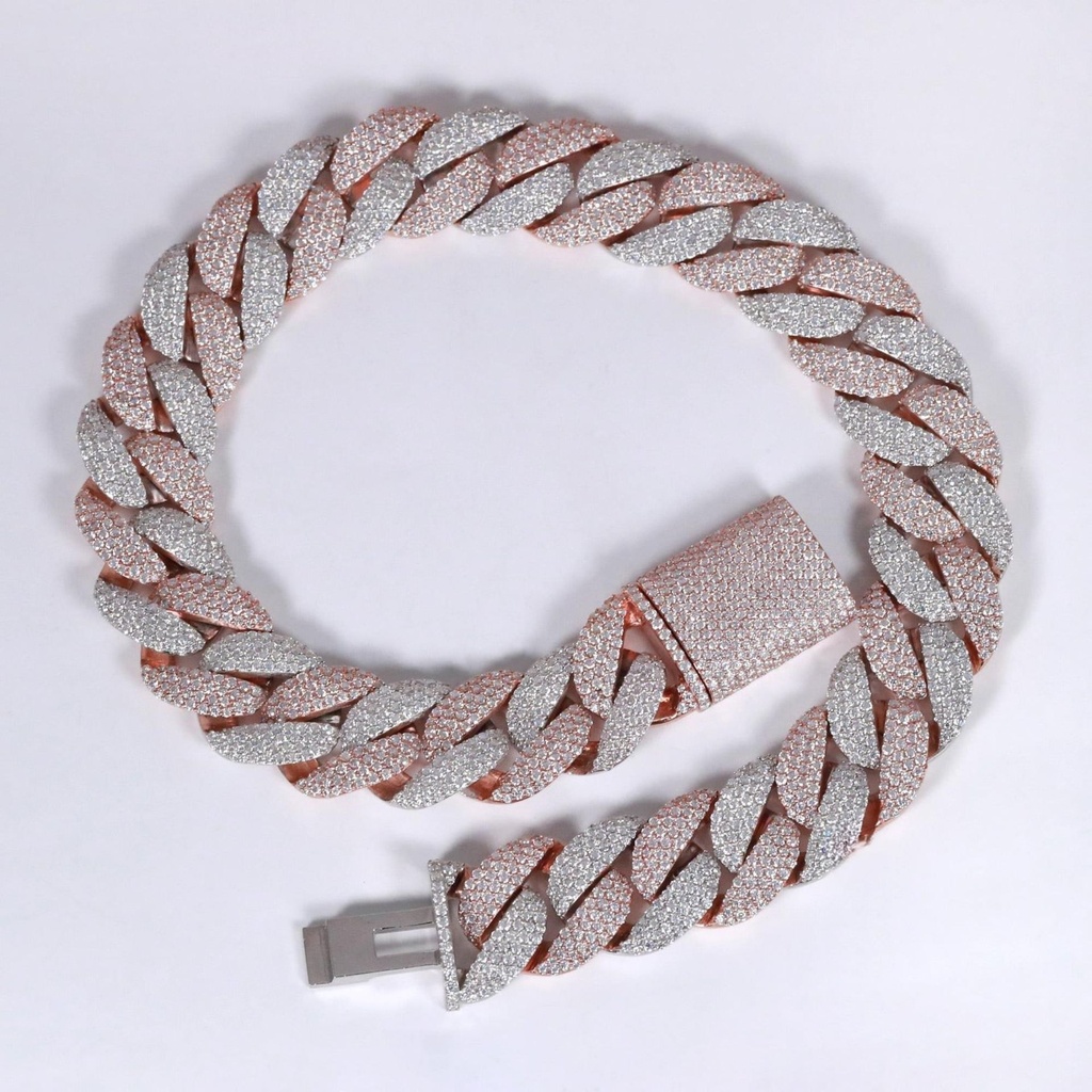 Top searching fully iced out cuban chains crafted in 14 kt gold lab grown diamonds